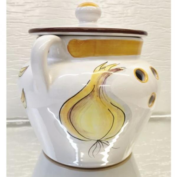 LILLIAN VERNON Garlic Jar w/Lid Italy #3 image