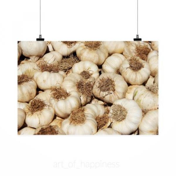 Stunning Poster Wall Art Decor Garlic Market Food Healthy Eat 36x24 Inches #2 image