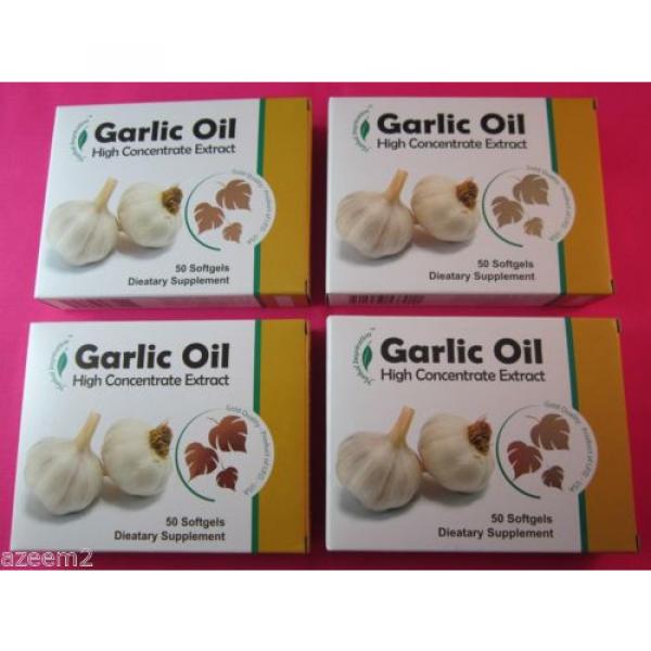 Garlic Oil High Concentrate Extract Dieatary Supplement 4 PC Lot 50 Softgel Each #1 image