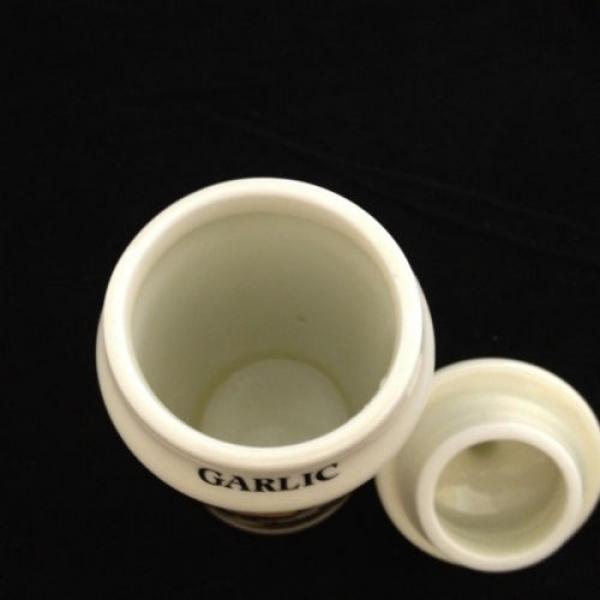 Vintage M J Hummel Garlic Spice Jar 1987 Porcelain Gold Trim #5 image