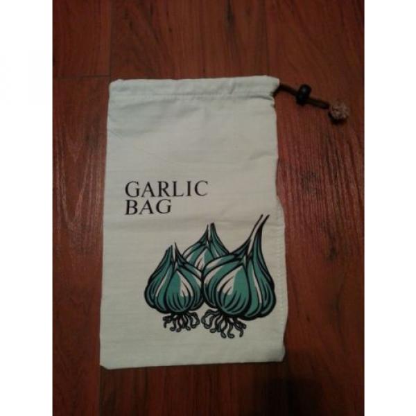 One Polyester / Cotton Garlic Bag with Zipper Access 12.25&#034; x 7.75&#034; #1 image