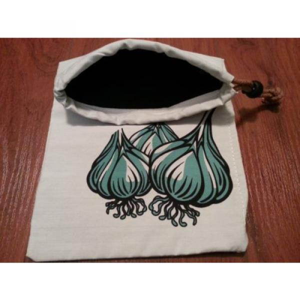 One Polyester / Cotton Garlic Bag with Zipper Access 12.25&#034; x 7.75&#034; #4 image